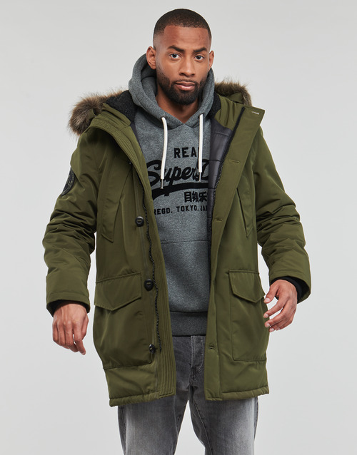 Superdry - EVEREST FAUX FUR HOODED PARKA - Kaki