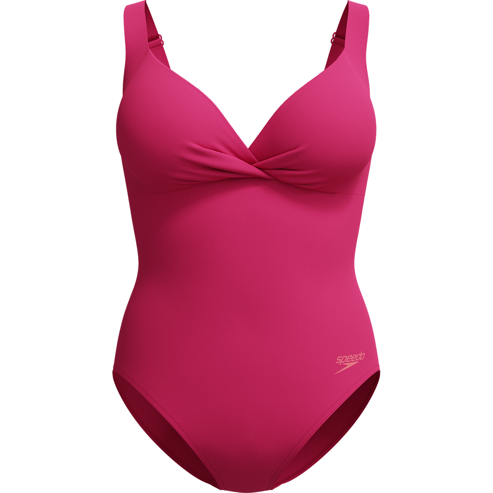 Speedo Shaping Cross Knot Badeanzug Damen raspberry fill