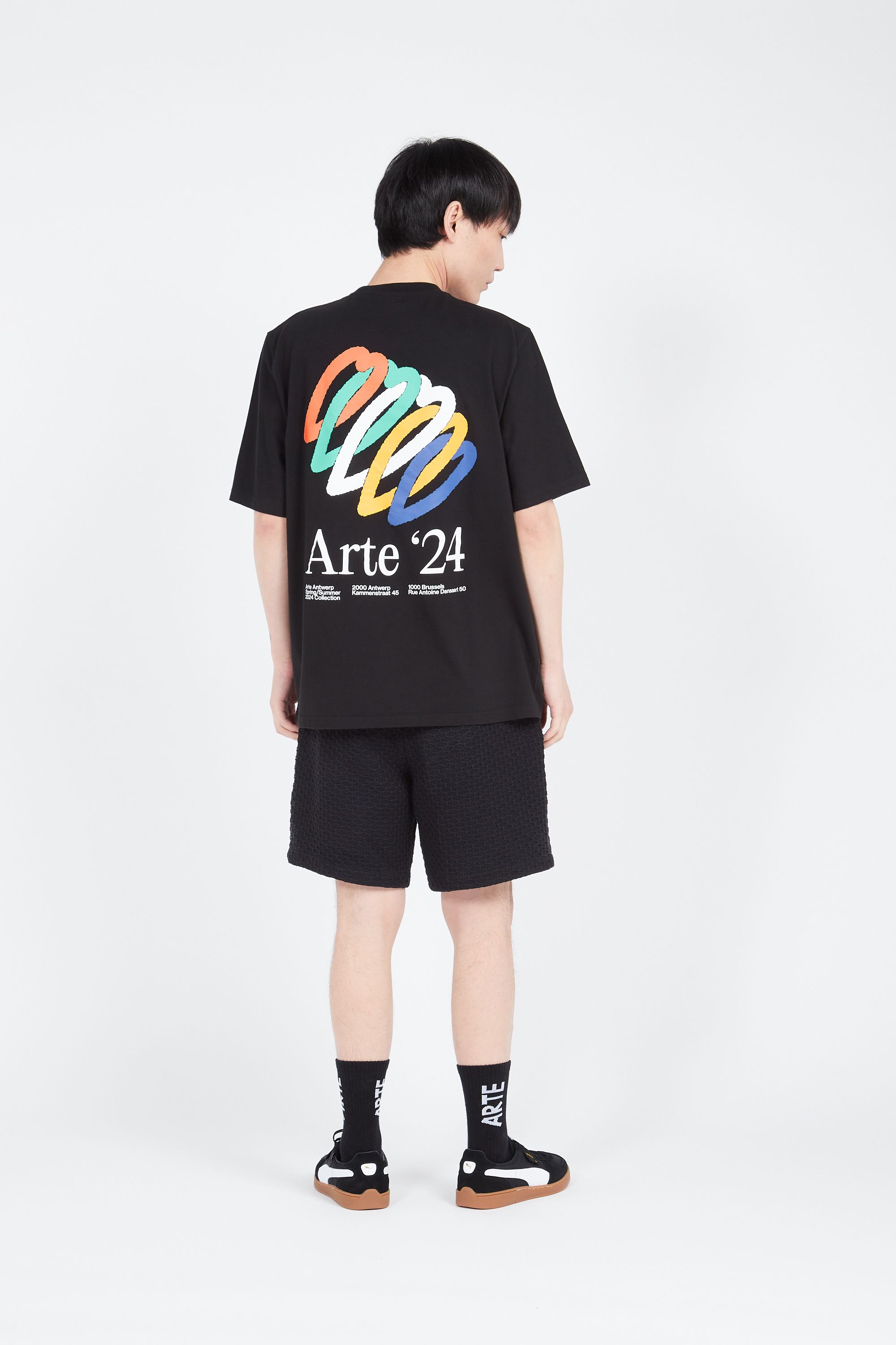 ARTE ANTWERP T-shirt Teo Back Hearts Noir