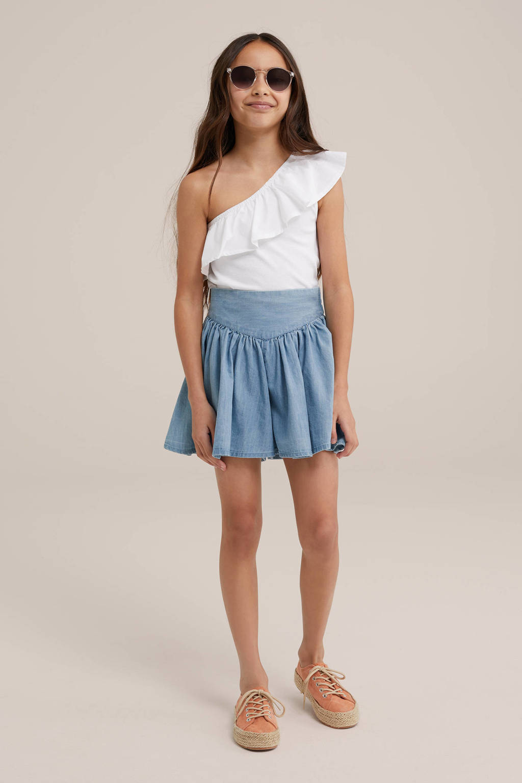 WE Fashion one shoulder top wit