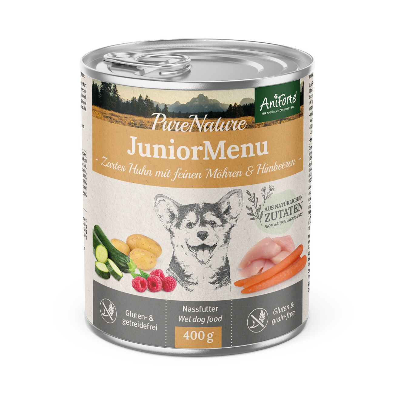 AniForte Nassfutter Junior Menue Huhn 6 x 400g