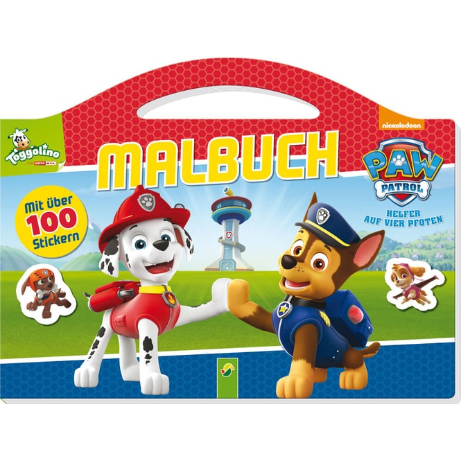 Paw Patrol - Taschenmalbuch - Mit über 100 Stickern