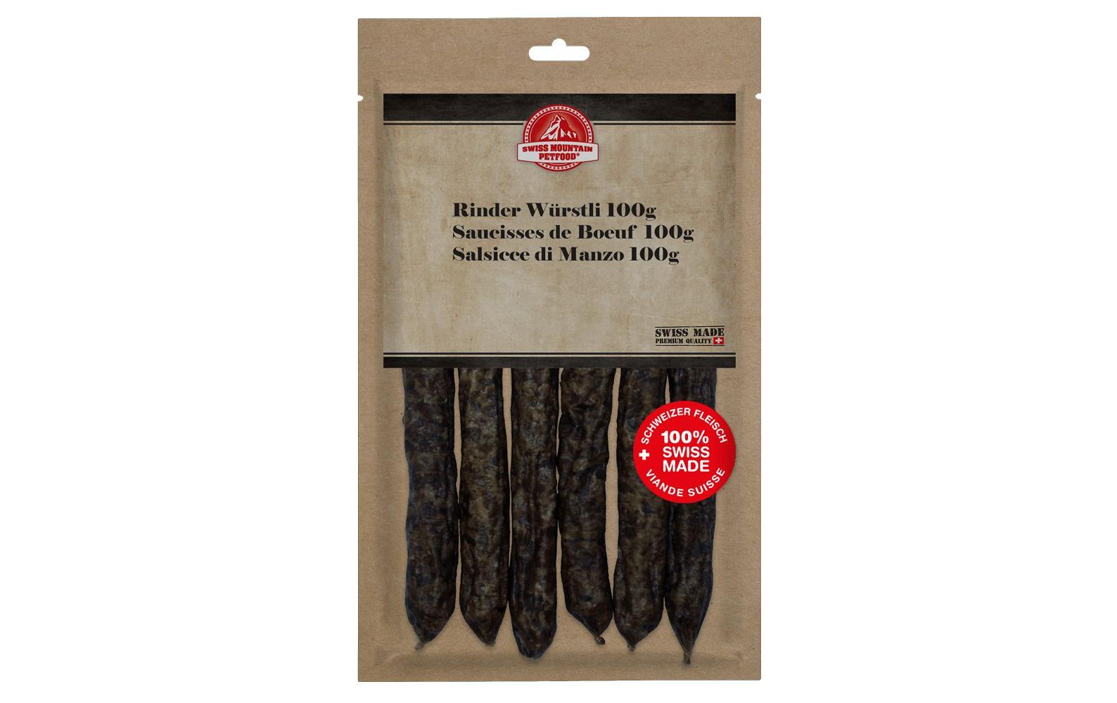 Kauartikel Rinderwürstli, 100 gBelohnungssnack