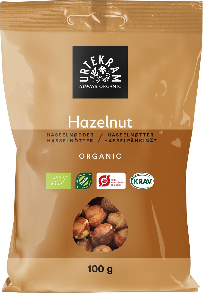 Urtekram Hasselnødder Ø - 100 g.