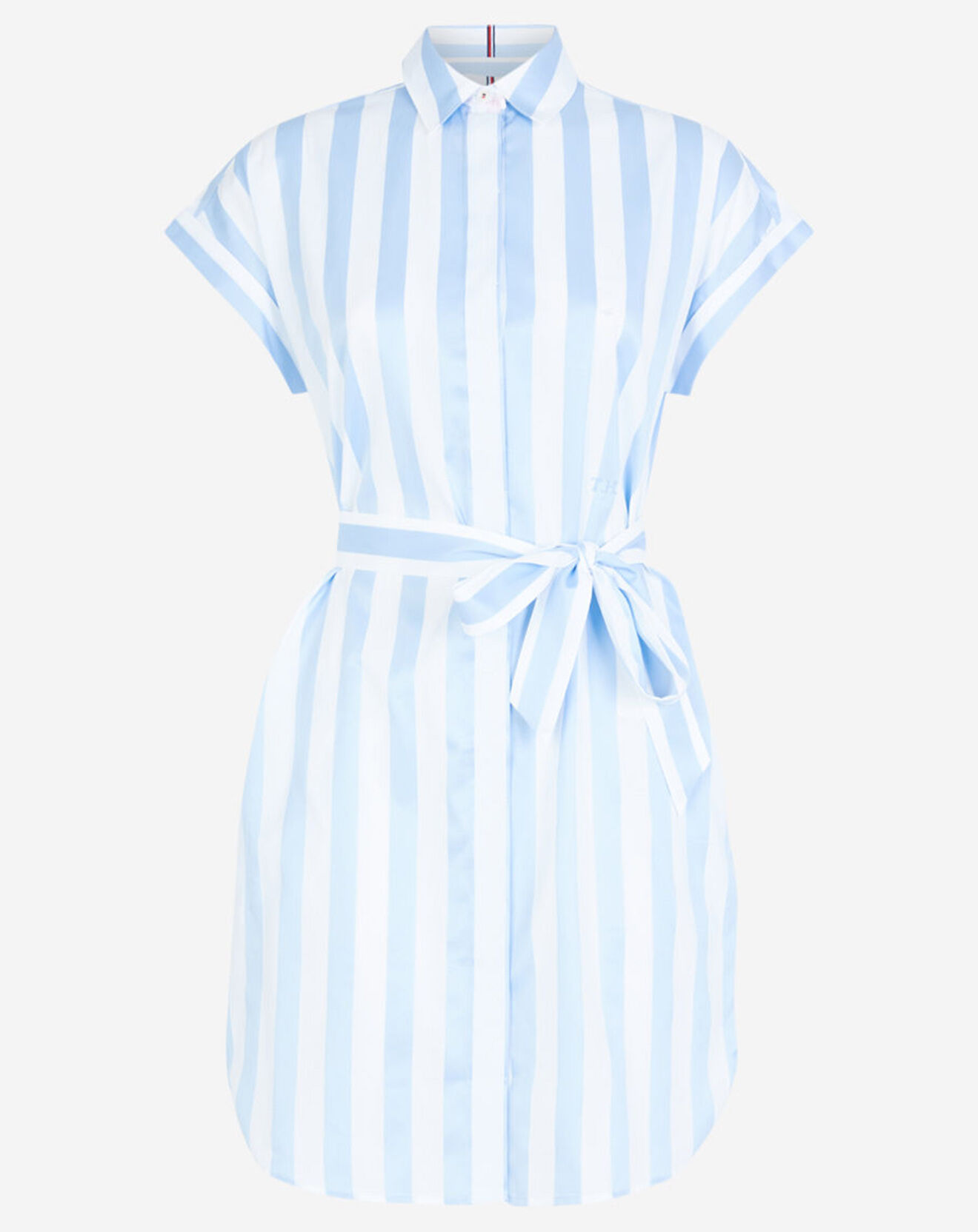 Tommy Hilfiger Robe chemise rayures bleu/blanc