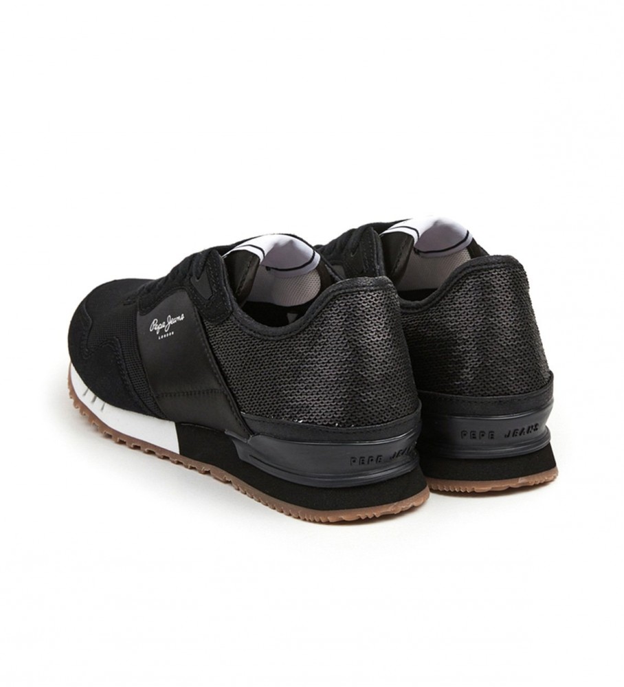 Tênis Pepe Jeans London com lantejoulas pretas