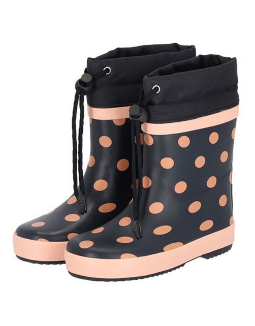 Xqboots Meisjeslaars Gevoerd Stip Navy - Laarzen