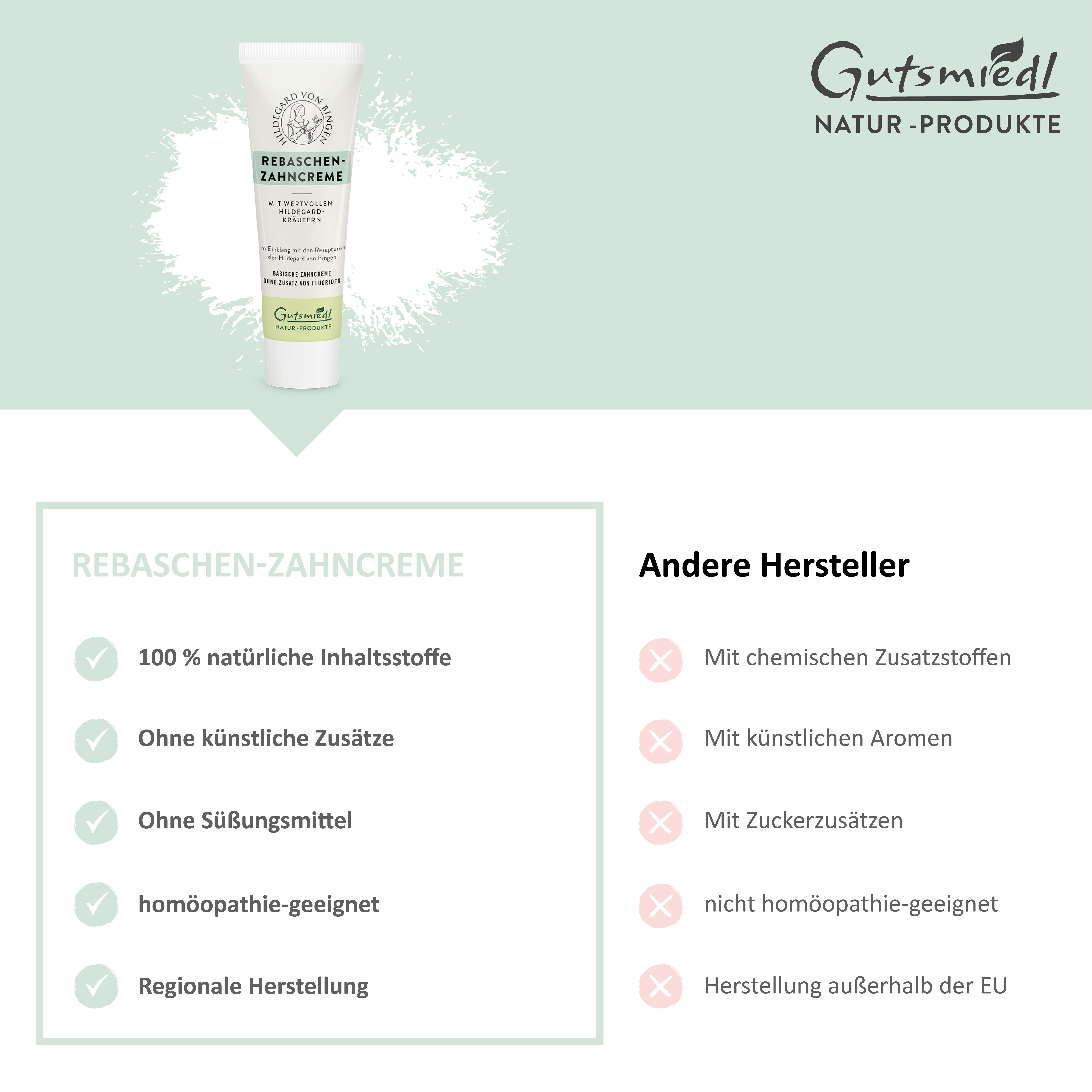 Rebaschen-Zahncreme mit Kräutern