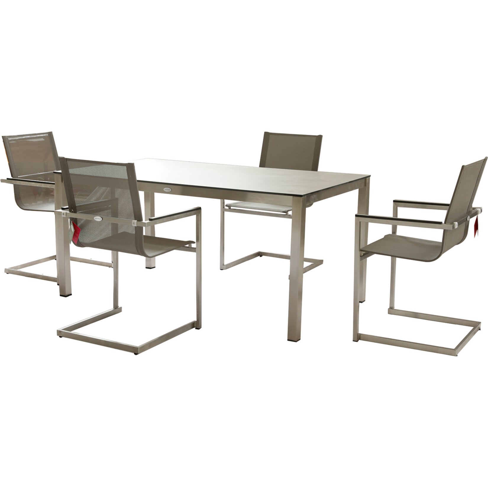 5tlg Tischgruppe Gartenmöbel Gartentisch Stuhl Garten Freischwinger Sessel Tisch