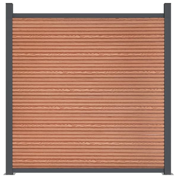 vidaXL Gjerdepanel brun 699x186 cm WPC
