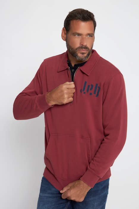 Sweatshirt, Polokragen, Zipper