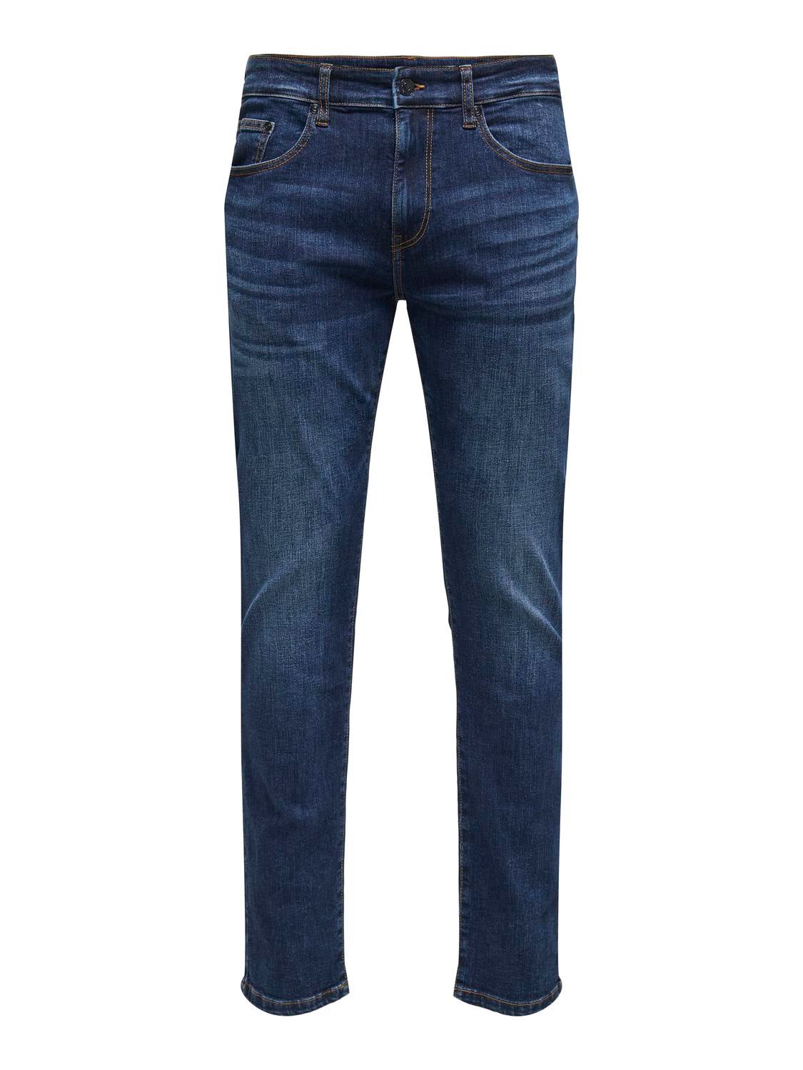 ONSWEFT Mittlere Taille Normal geschnitten Jeans Dark Blue Denim
