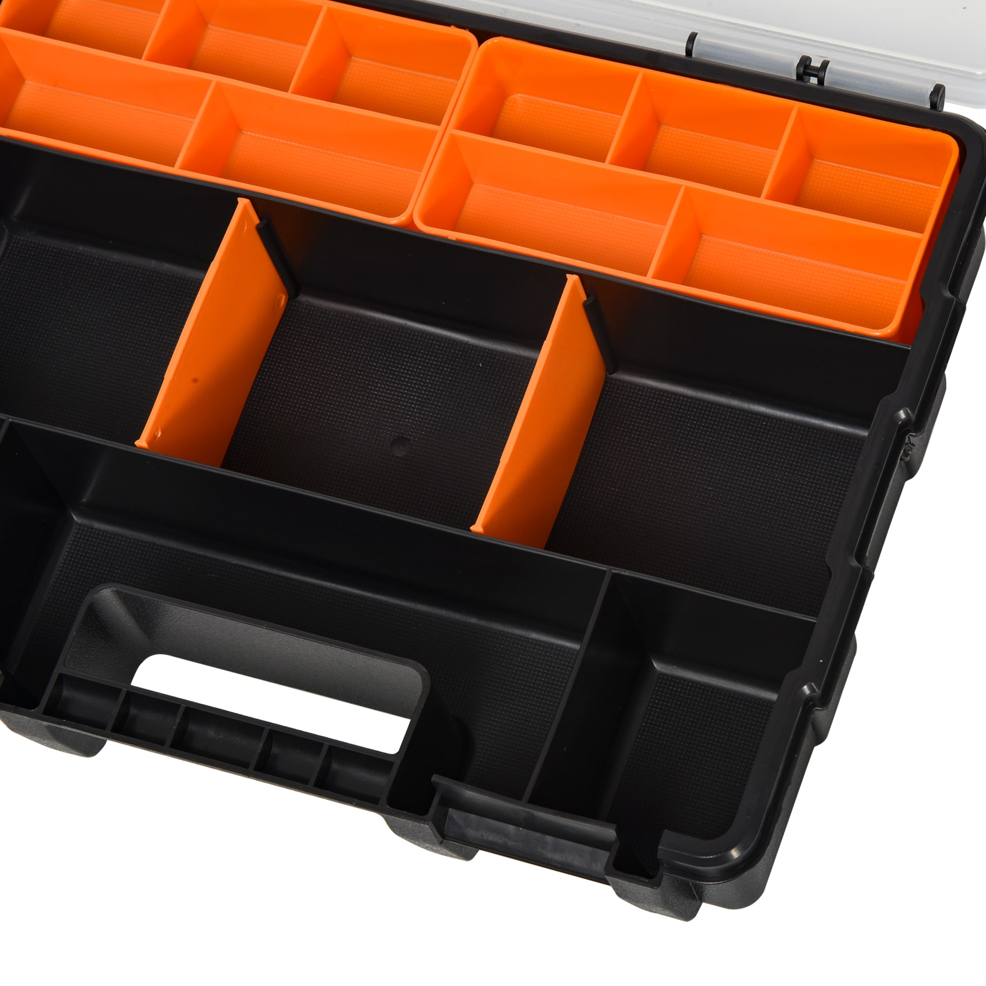 DURHAND Werkzeugaufbewahrung Box 4-teiliges set schwarz, orange