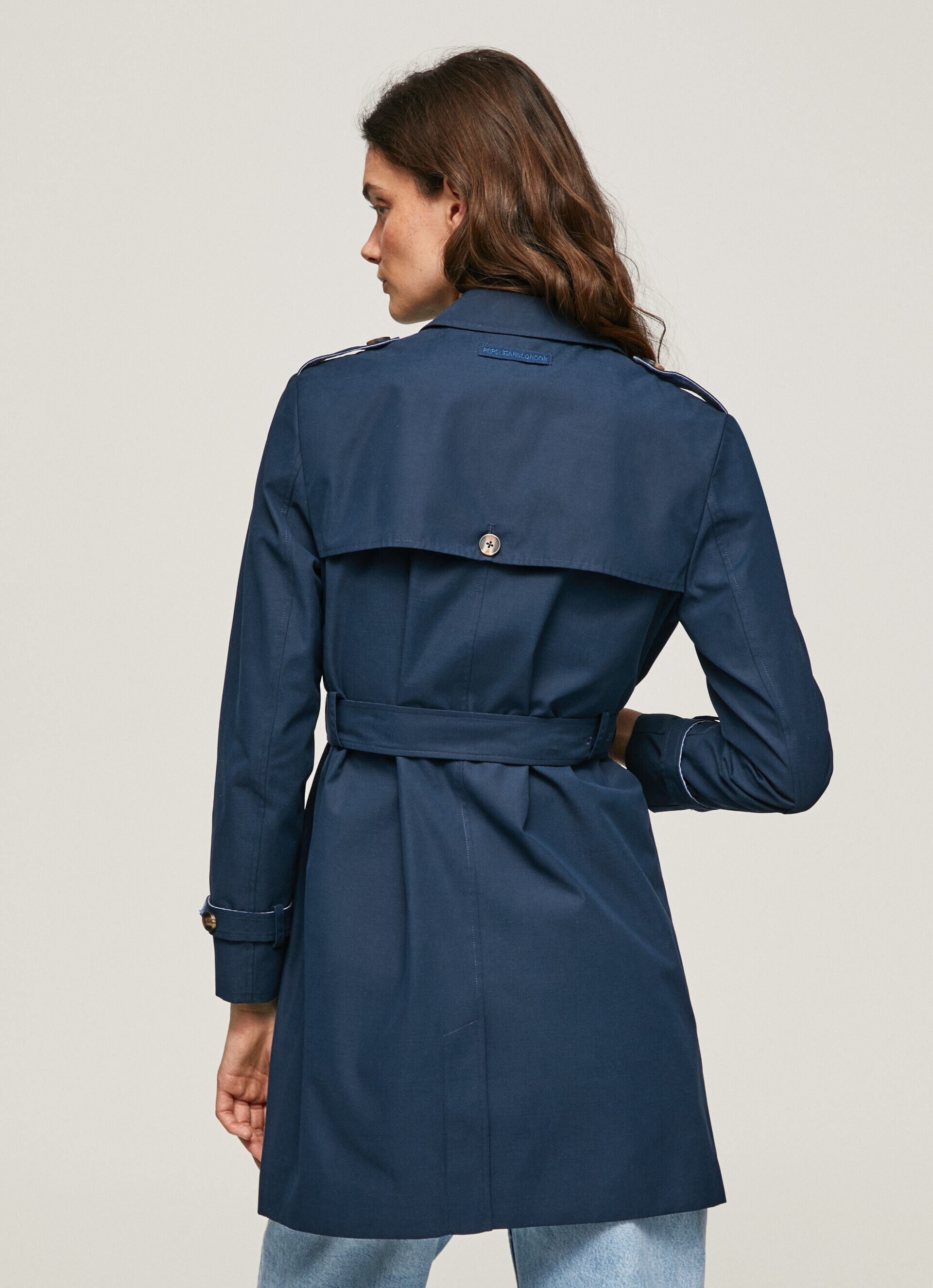 GABARDINE CLÁSSICA EM SARJA - azul Dulwich