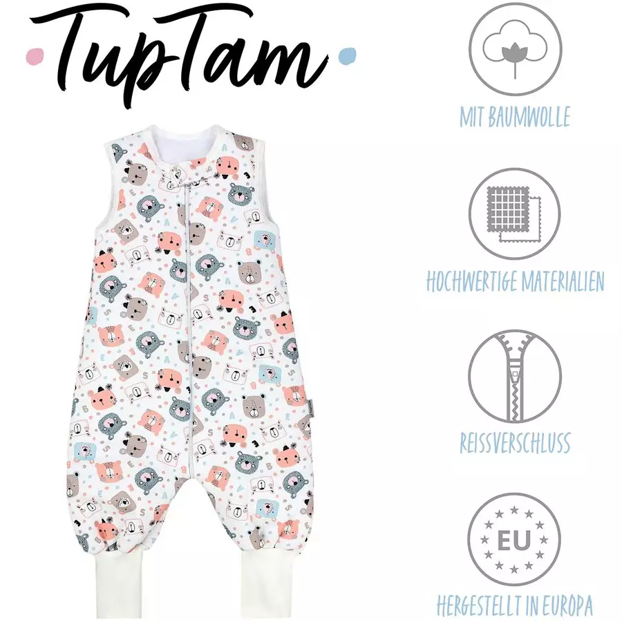 TupTam Winter Babyschlafsack mit Beinen 2,5 Tog koralle