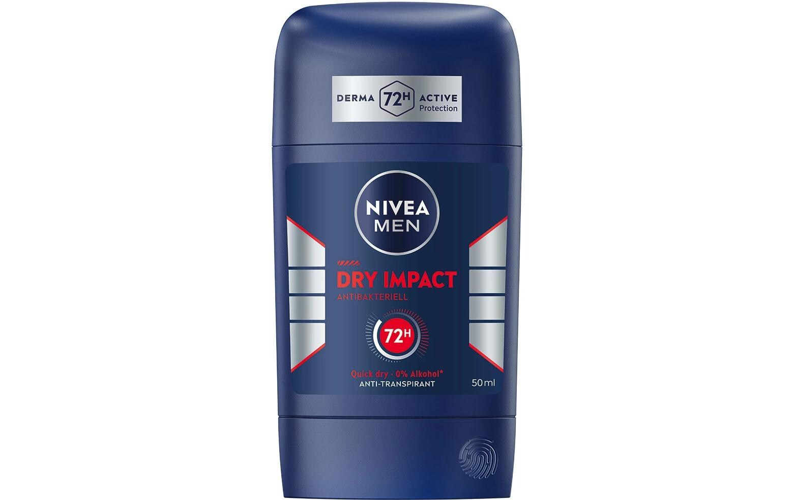 Deo Stick Dry Impact Male 50 mlAnti-Transpirant-Stick mit patentierter Emulsionstechnologie für 48h sanften Schutz und sanfte Anwendung