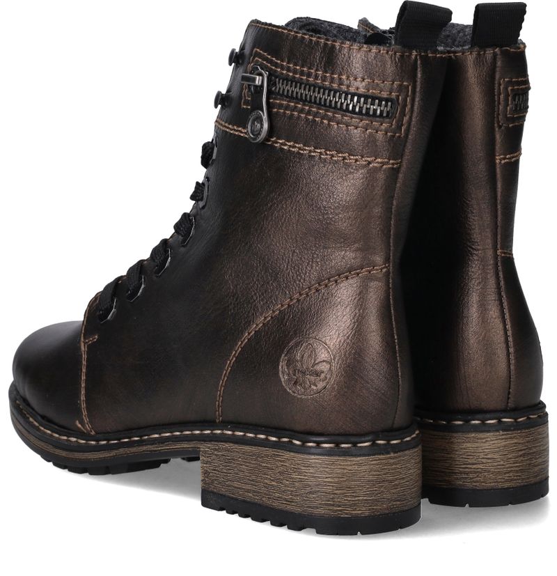 Rieker Veterboots Goud Dames
