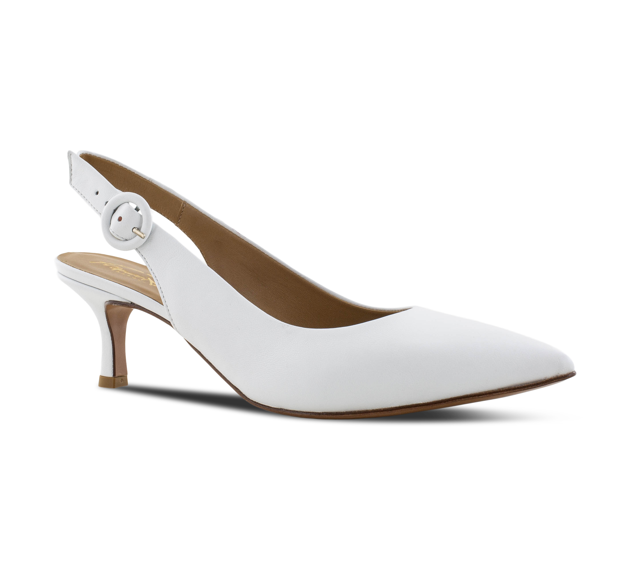 Franco Russo Sling-Pumps weiss