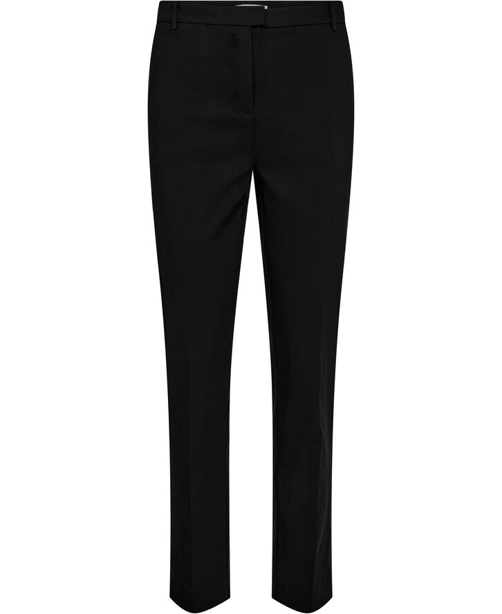MANGO Cropped slim-fit trousers Black