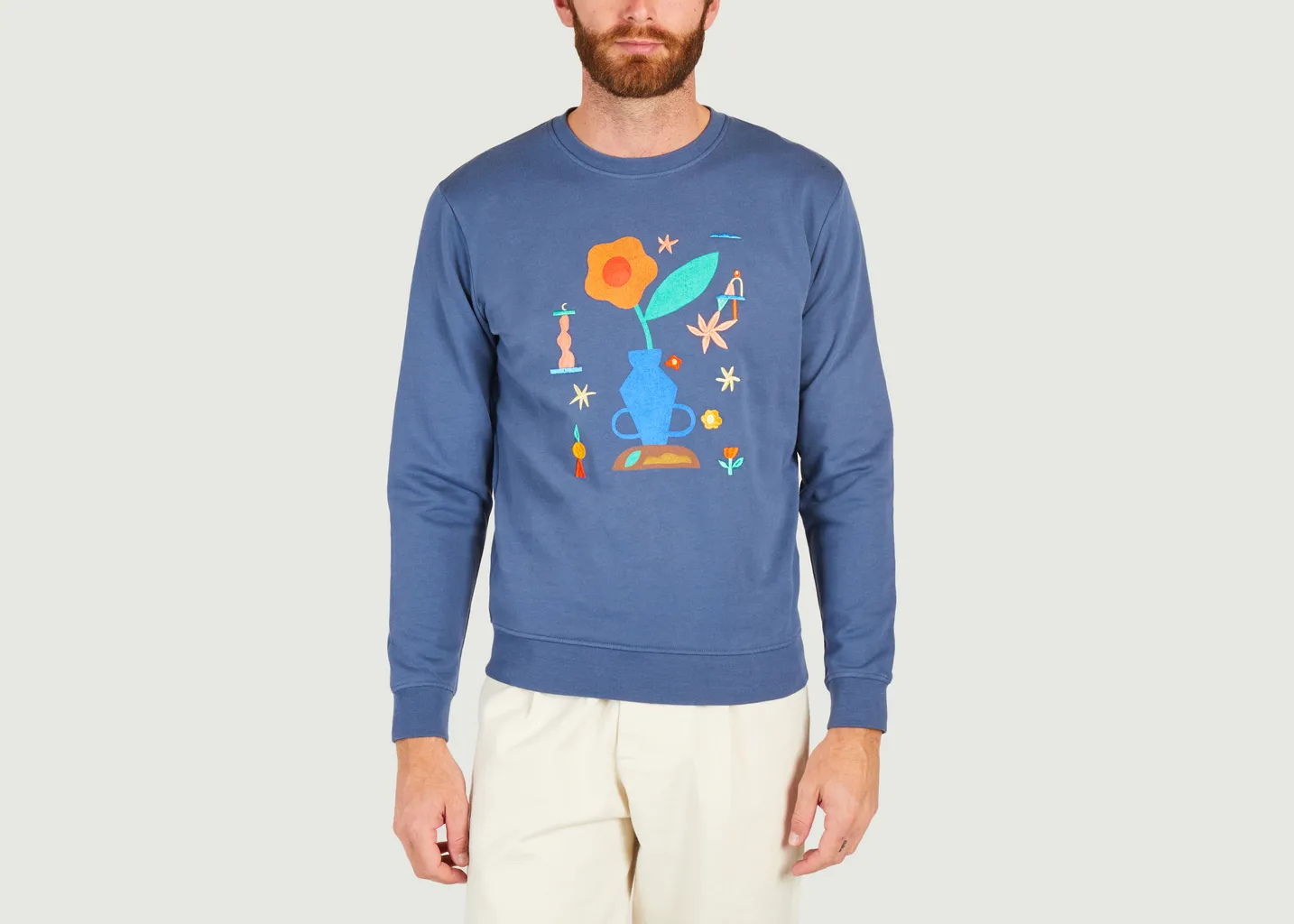 Sweatshirt motif fleuri Amphore Olow x Alizée Cayla Olow