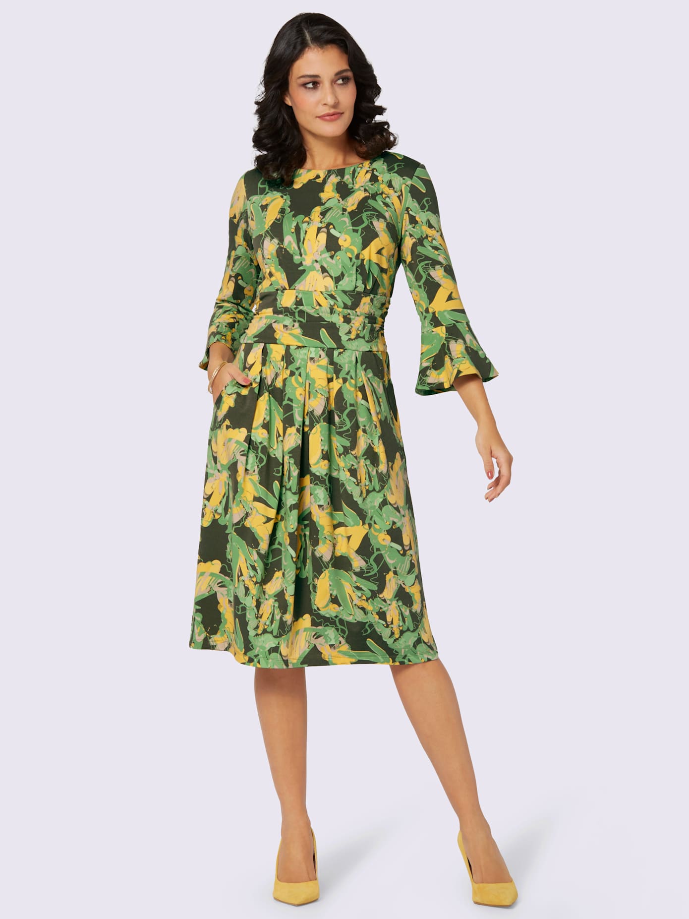 Robe en jersey drapé raffiné
