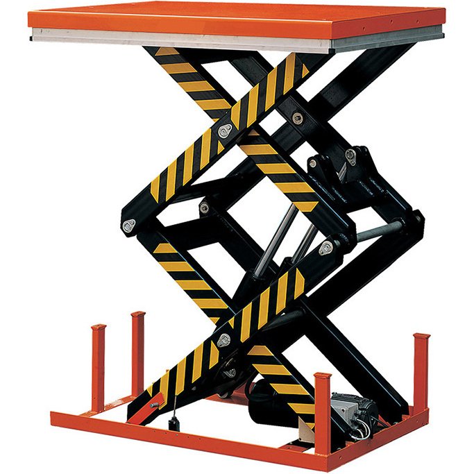 Table élévatrice électrique double ciseaux