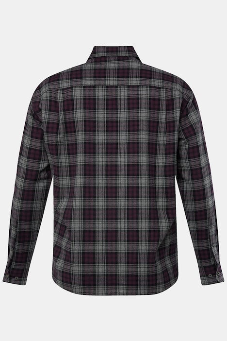 Men+ Karo-Flanellhemd, Langarm, Kentkragen, Comfort Fit, bis 8 XL