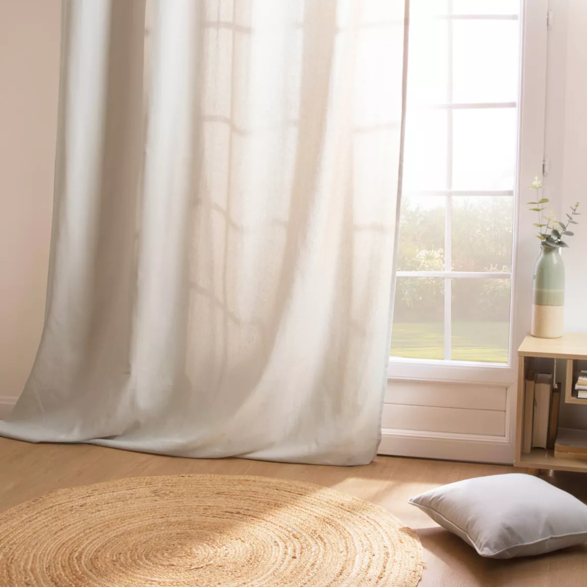 Rideau coton (140 x 260 cm) Pixel Beige