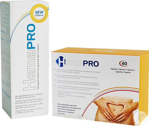 Hemapro Duopack Traitement Anti-Hémorroïdes Pilules 60 Capsules + Baume Tube 100ml