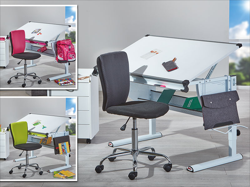 Schreibtisch MATTS - weiß - 118x72,5 cm