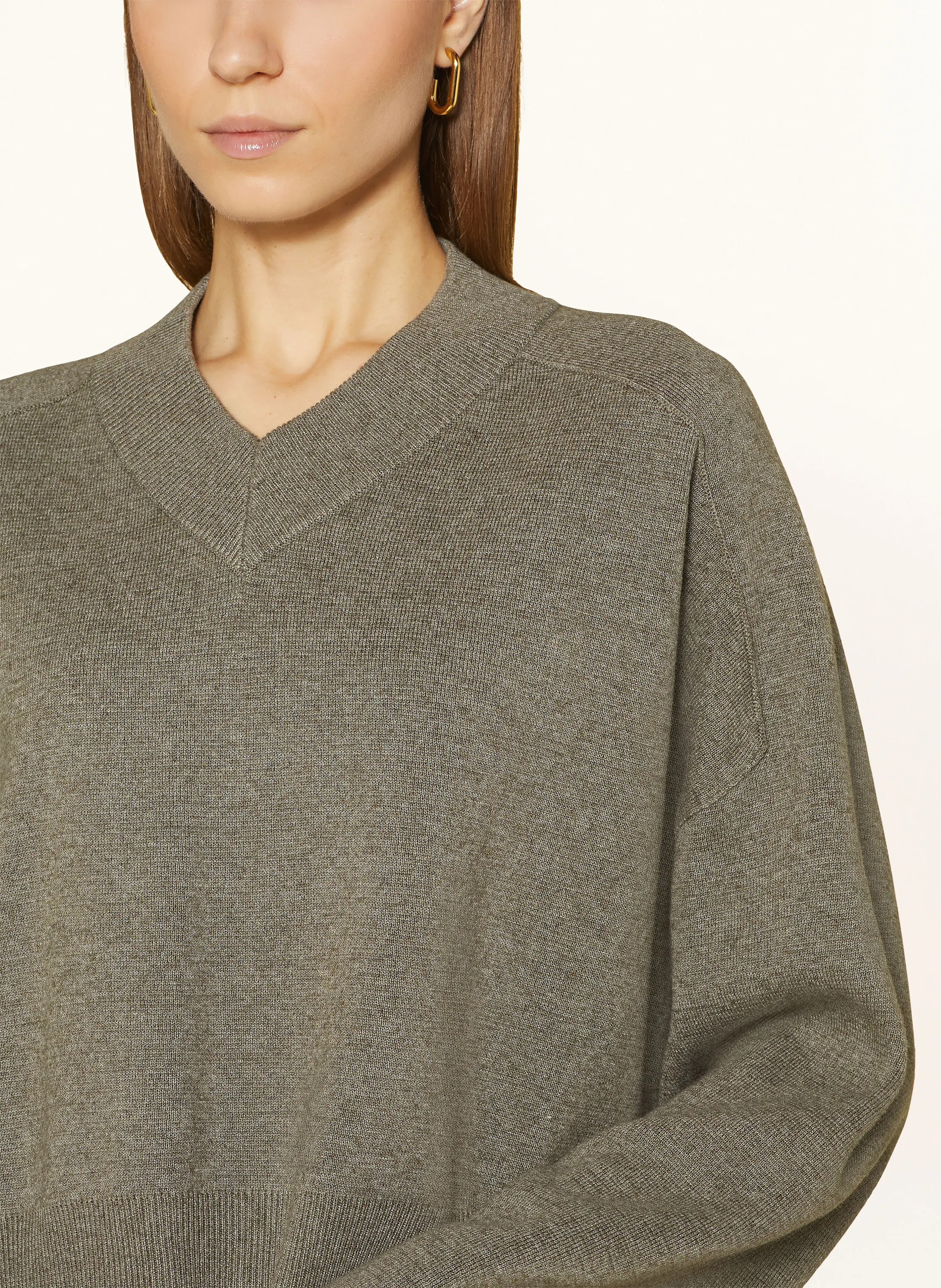 MRS & HUGS Cropped-Pullover mit Leinen
