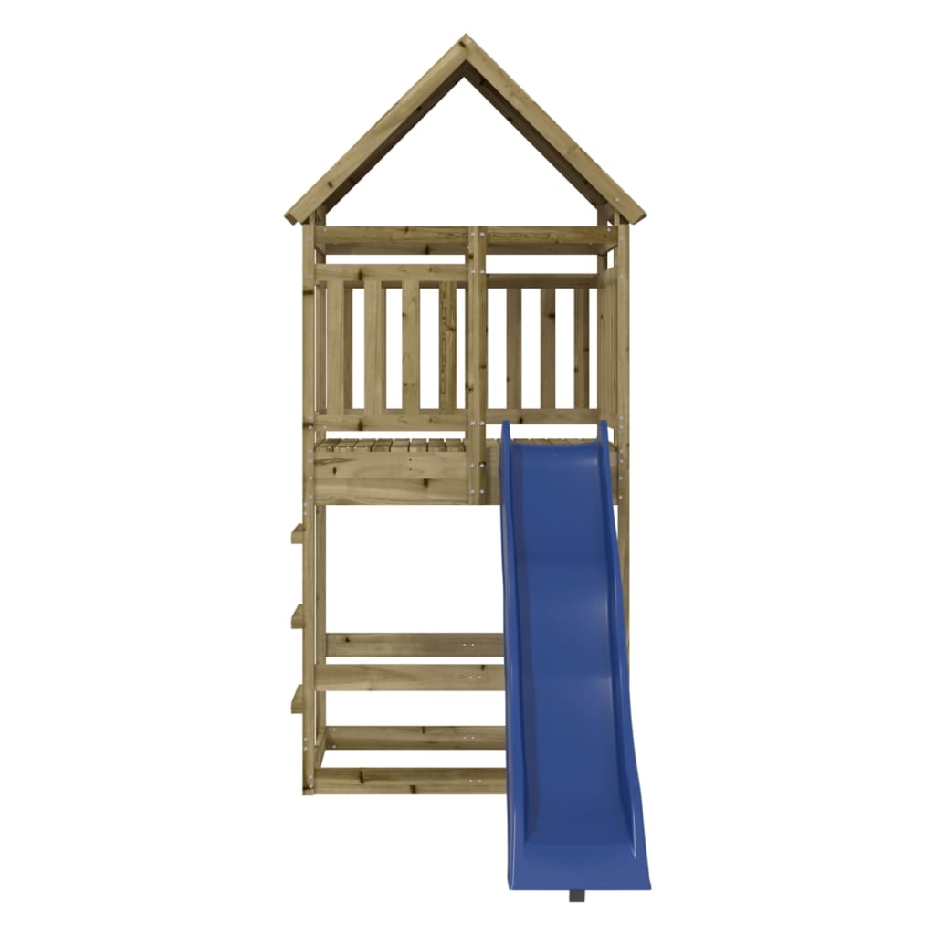 Aire de jeux d'extérieur balançoires toboggan portiques robuste jeux jardin 292 x 127 x 264 cm bois de pin imprégné 02_000468
