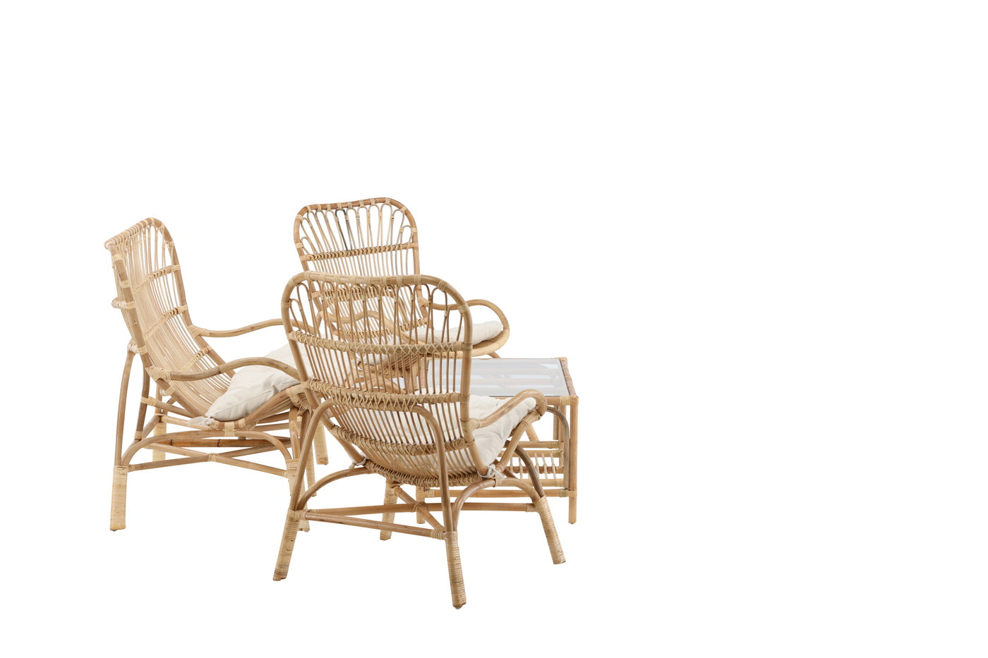 FjÃ´rd - Loungeset Naturel - Rotan - Ella