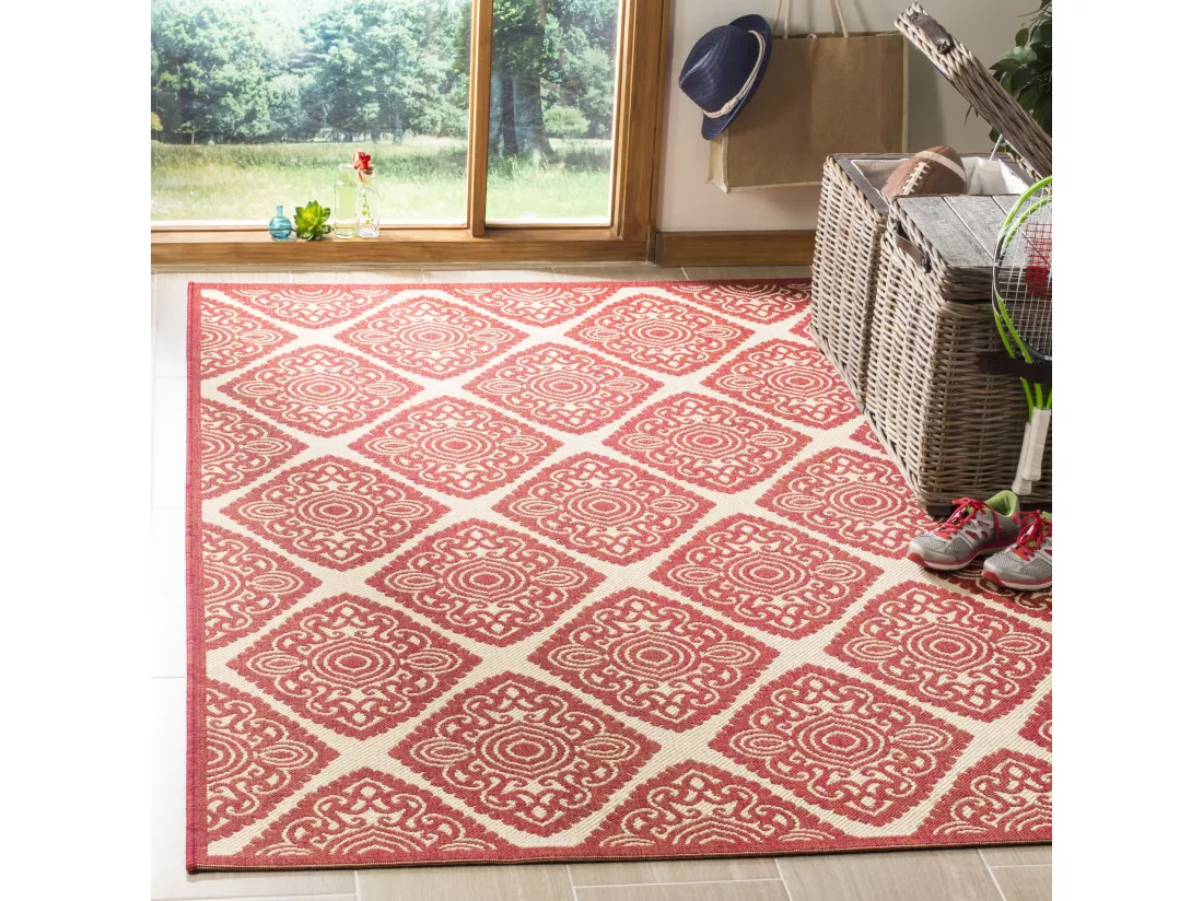 Tapis Red & Creme 155 X 229 cm - Salina
