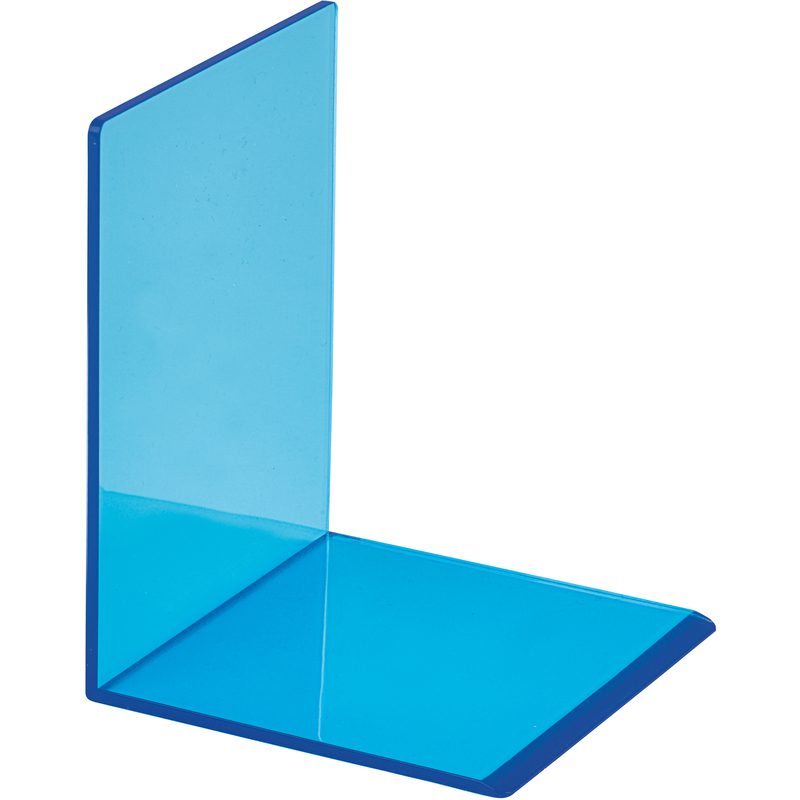 Maul Buchstützen Acryl Neon, blau transparent