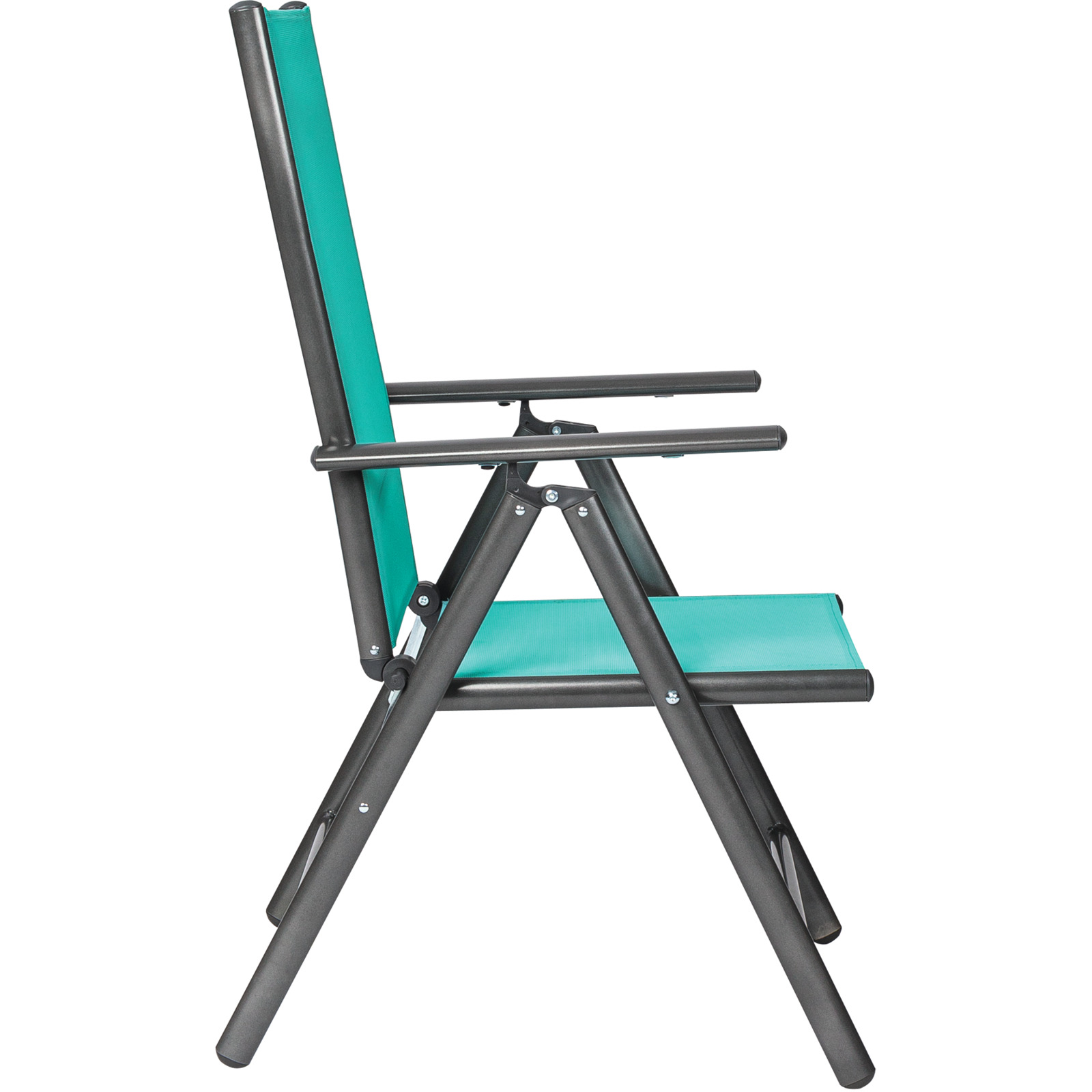 Klappstuhl Textilene Milano blau/grün