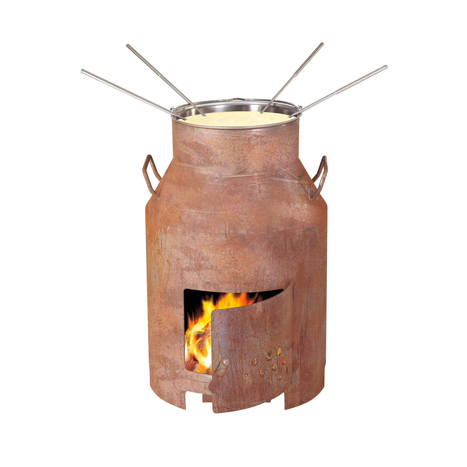 Nouvel Outdoor Fondue- und Grillofen Milchbotte