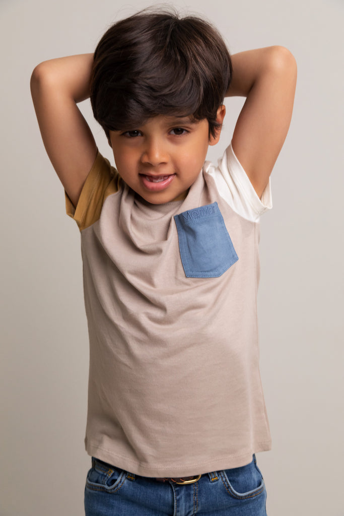 Ted, T-shirt - Colour Block Llama
