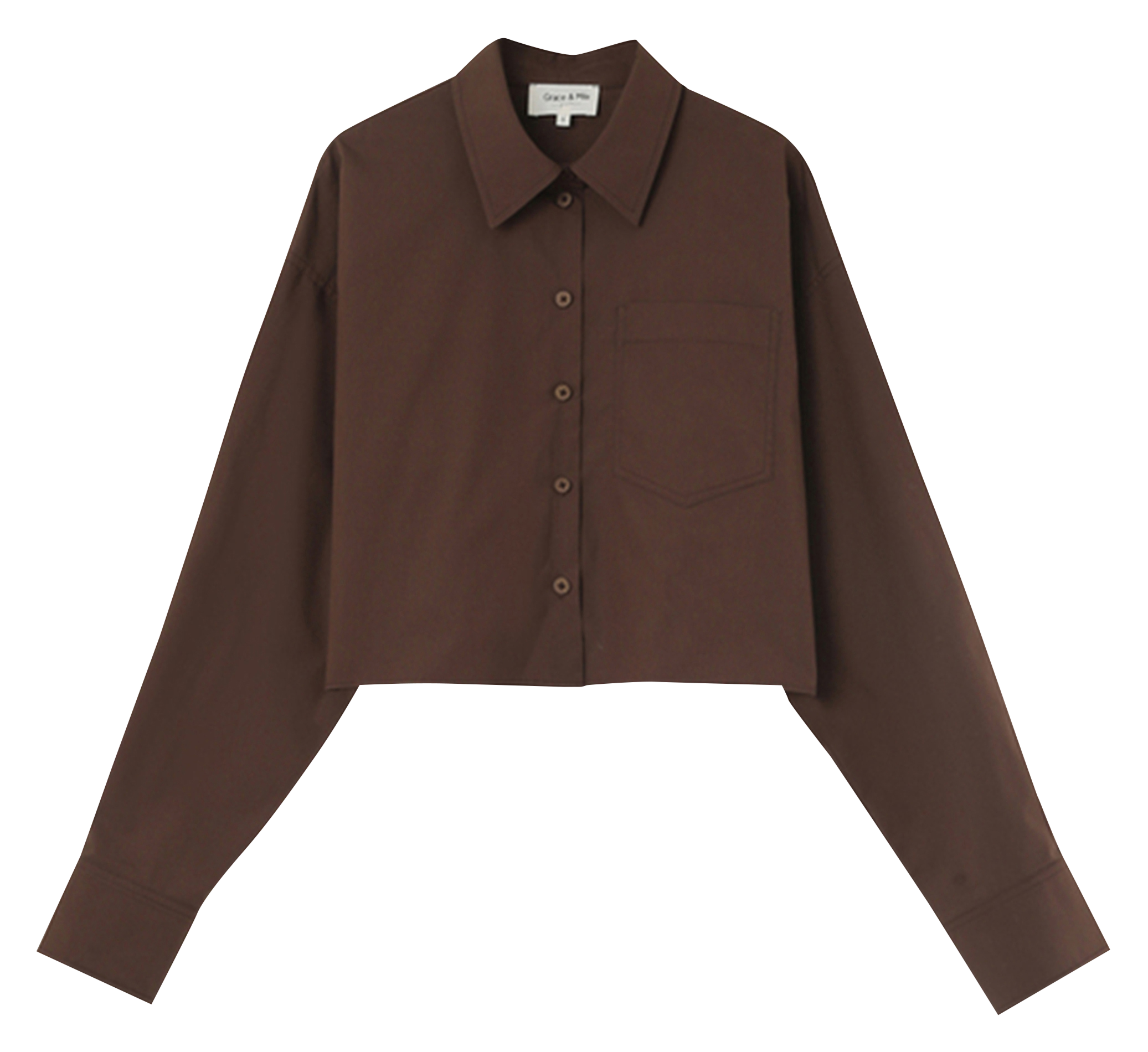 NIAMITA - Chemise court en coton | Marron