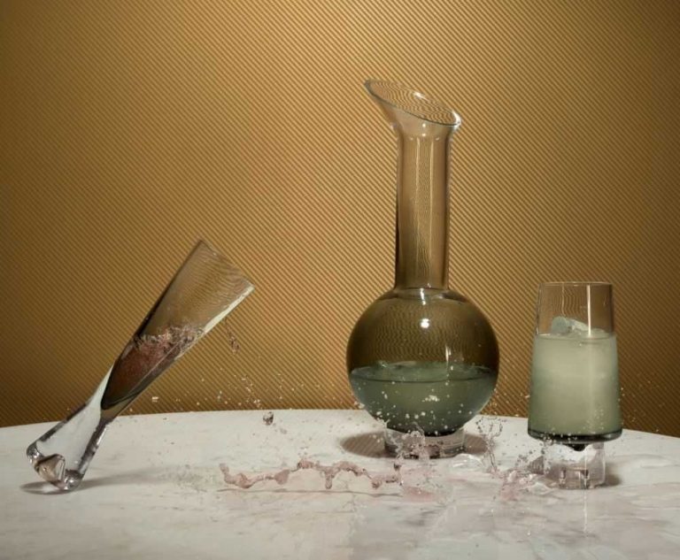 Tom Dixon Tank Champagne glas set van 2 zwart