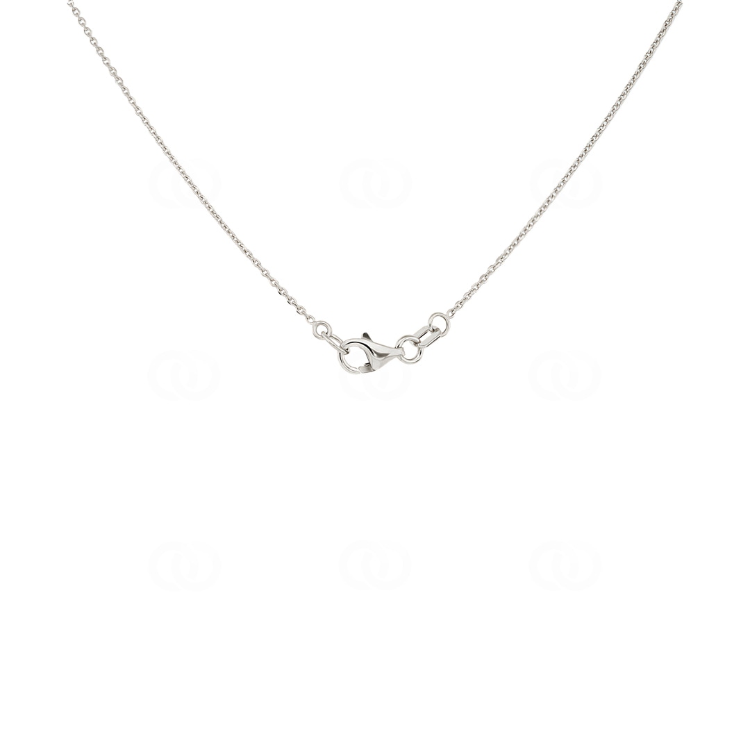 Collier mit Anhänger 750/18 K Weissgold mit Diamanten 0.18 ct H/si