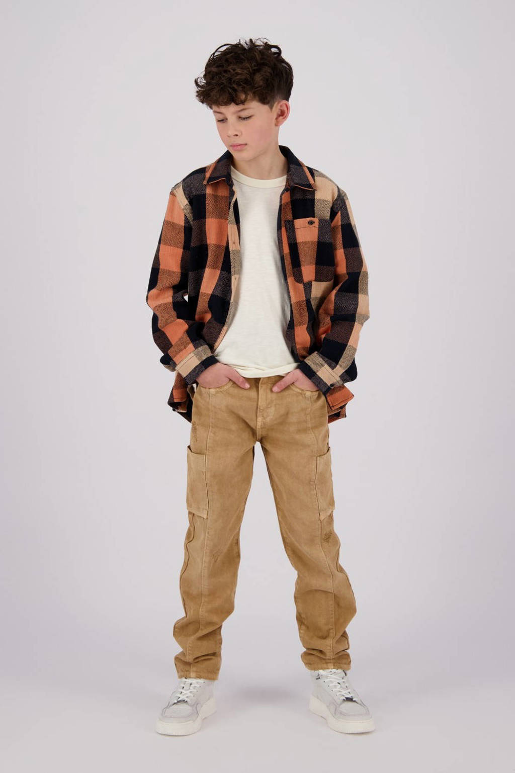 Vingino T-shirt Halton met backprint ecru