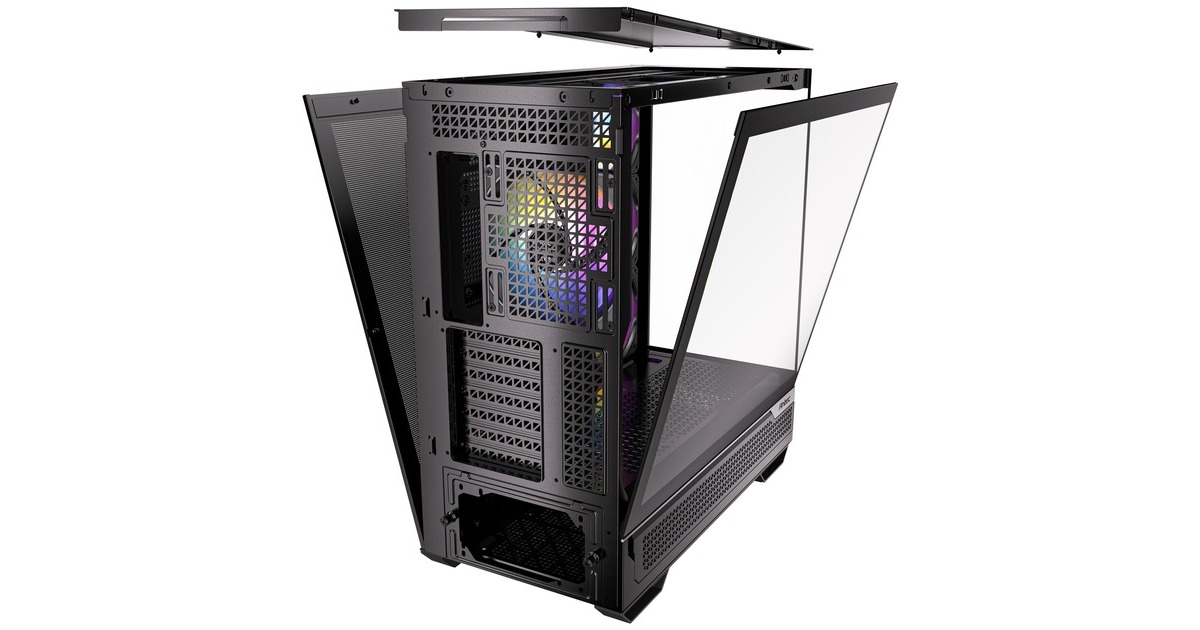 AntecC7 ARGB midi tower behuizing  (Zwart | 2x USB-A | 1x USB-C | Tempered Glass)