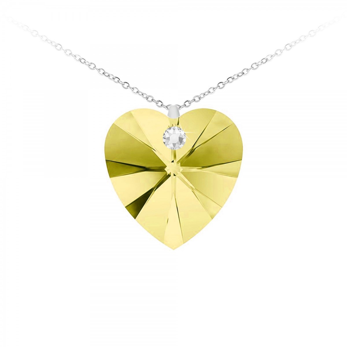 Collier coeur SC Crystal orné de Cristaux scintillants