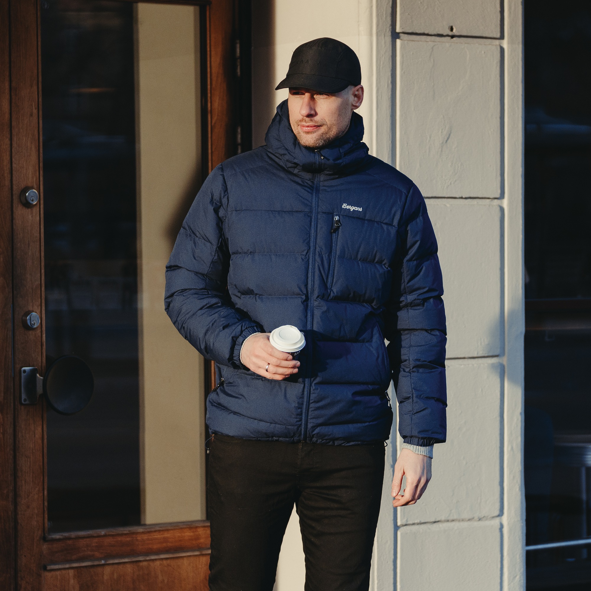 Warm Down Jacket Herre Navy Blue