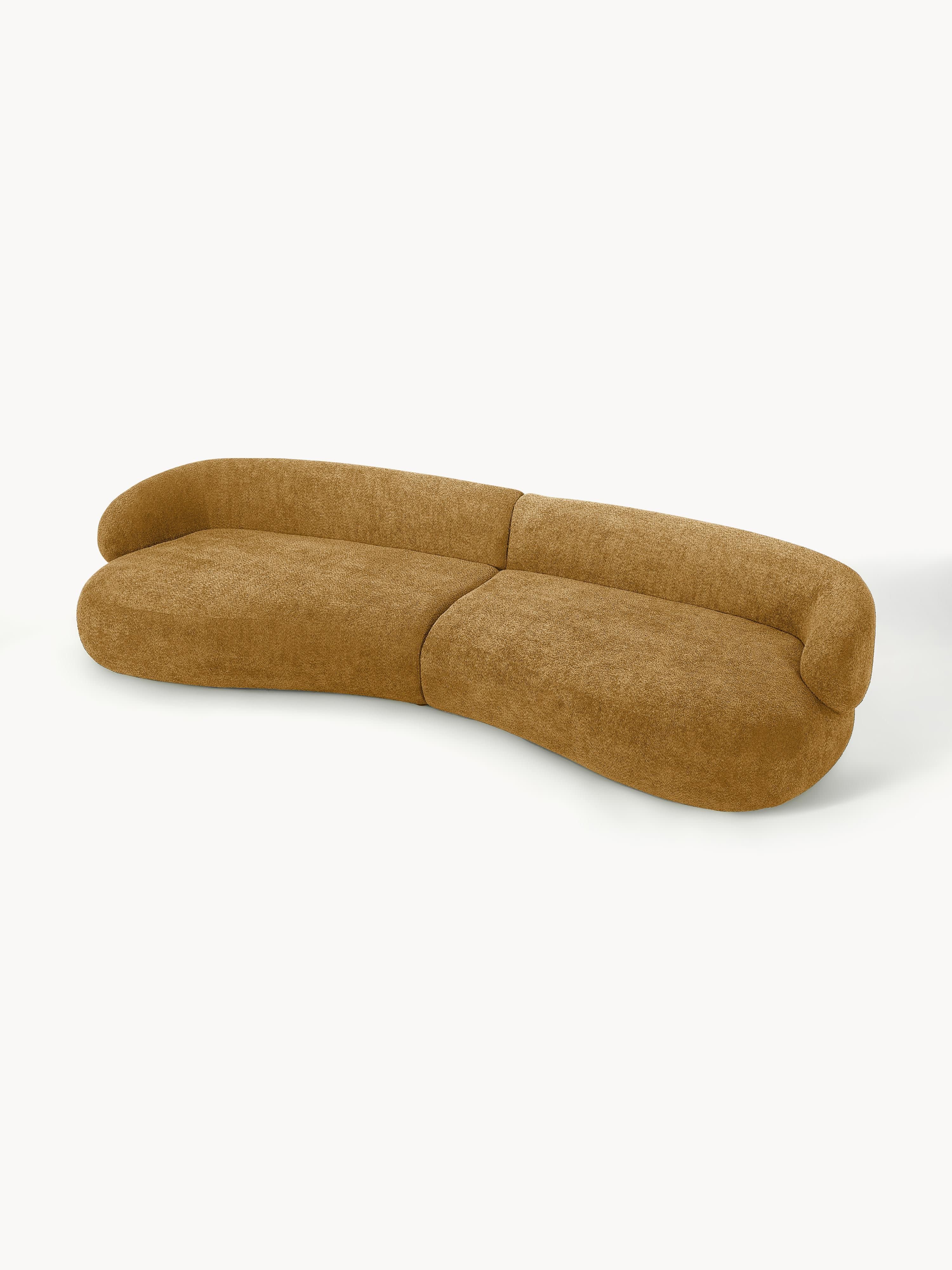 Bank Alba (4-zits) uit teddy-bouclé