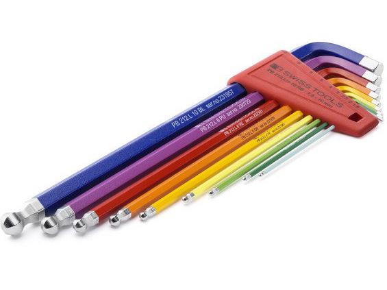 PB Swiss Tools Winkelschlüssel-Set 1.5-10 mm Innensechskant Set aus 9 Schlüsseln