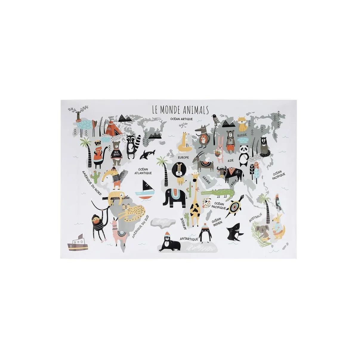 The Home Deco Kids Sticker Mappemonde