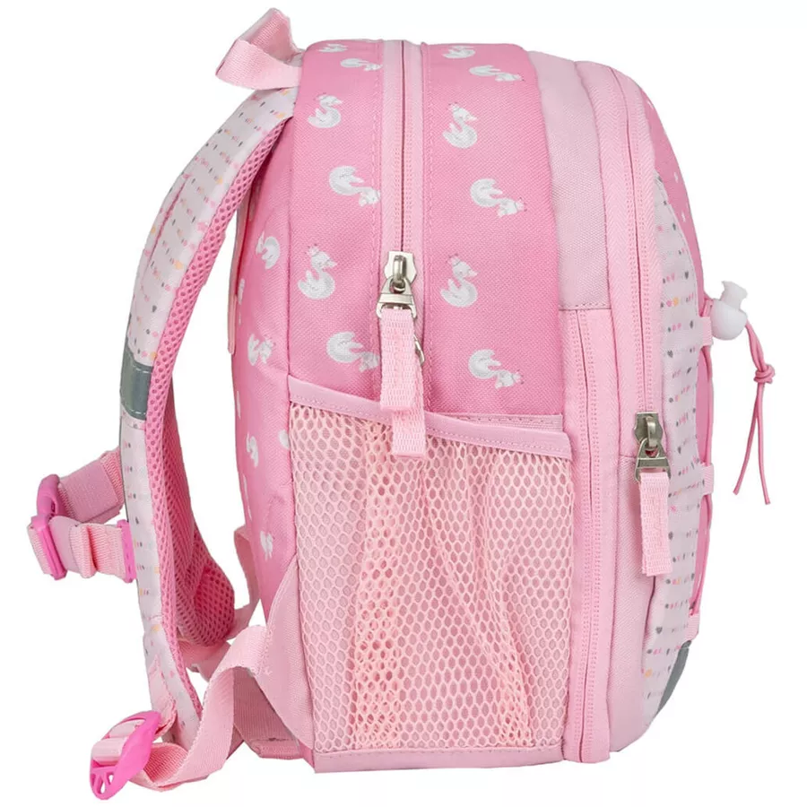 Belmil Kindergartenrucksack Mini Kiddy Kindergartenrucksack für 1-3 Jährige Kinder mit Brustgurt Cute Swan