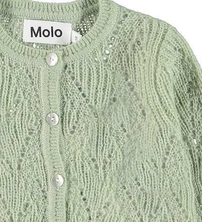 Molo Cardigan - Uld/Polyester - Gilli - Mint